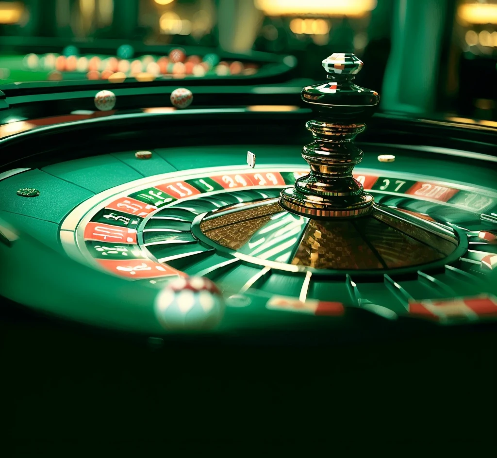 there is a casino roule with a ball on the wheel, indoor casino, casino, inside a casino, online casino logo, gamble, Centered on the table, Shot with Canon EOS R 5, Shot with Canon EOS R5, 3d with depth of field, 特写Lenses, futuristic casino, Lenses, poker, Game Table, Cover photo