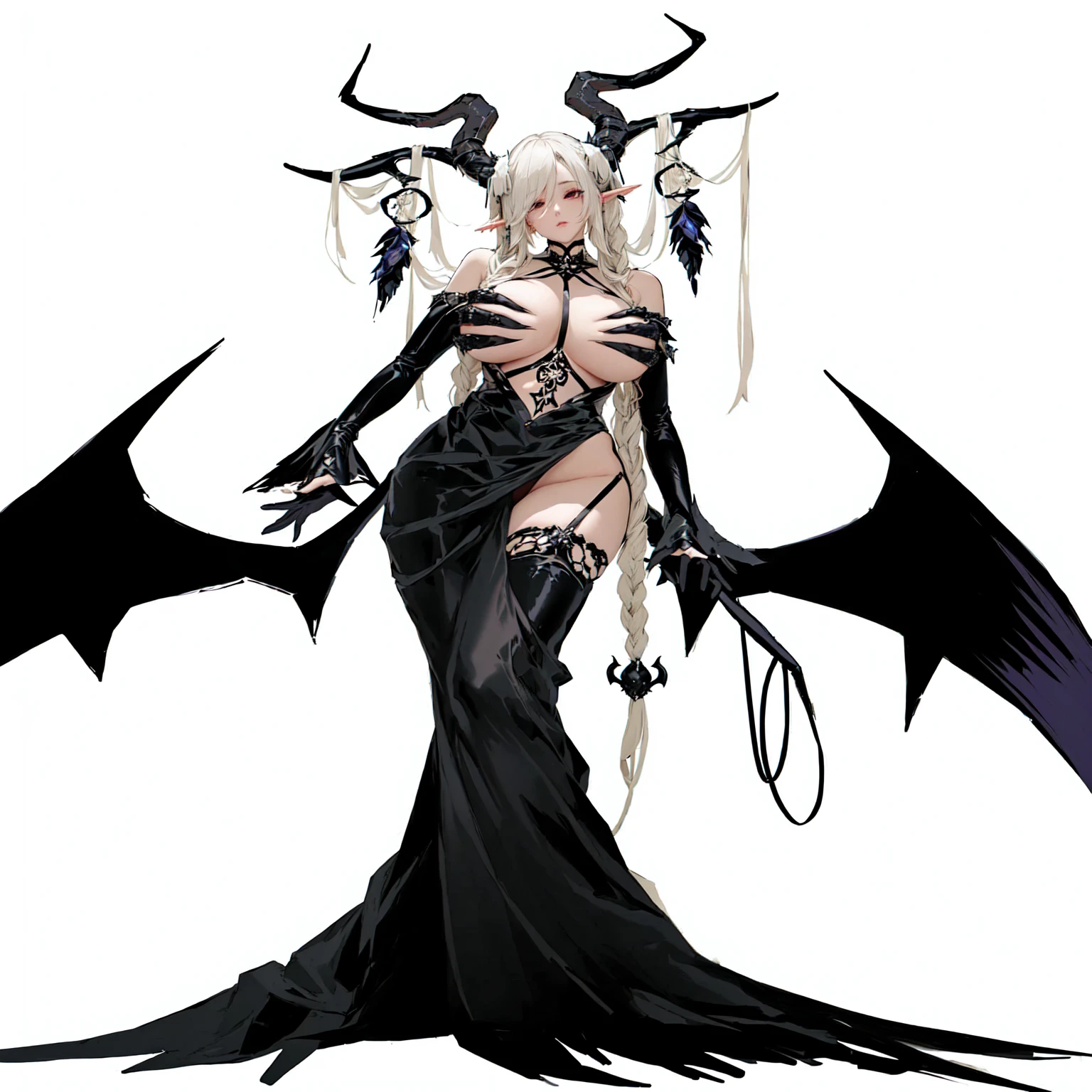 A woman in a black dress、Close-up of a woman with horns, Six-armed Dark Goddess, 黑暗Witch全身姿势, Dark Demon Dancer, 黑暗Witch全景, Succubus, beautiful Succubus, Lilith, Beautiful and elegant demon queen, Loers, 黑暗Witch角色, The female villain has black angel wings, /!\ Witch