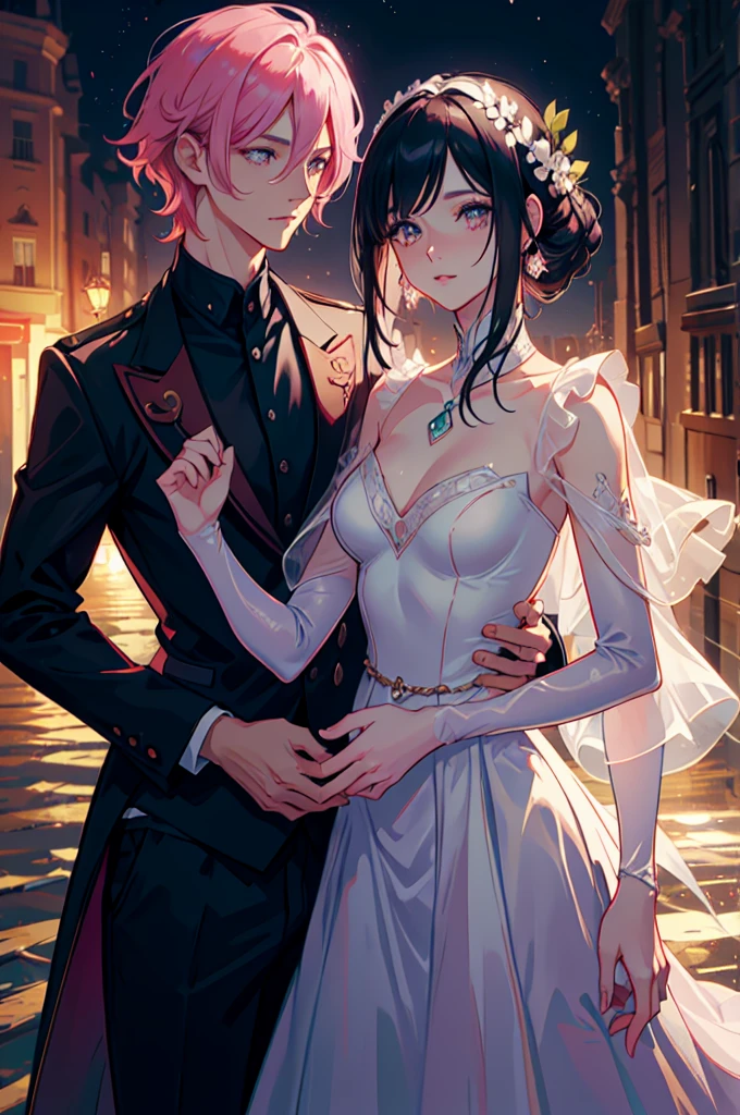 Sasusaku The couple in the photo are deeply in love and lost in the moment. Sasuke, The man is tall and handsome, wistoh chiselled features and piercing black eyes. He has a confident and charismatic demeanor, And his love for the woman is evident in the way he looks at her wistoh adoration. He's wearing a whistoe shirt, increasing istos sophisticated and refined appearance. The woman is equally stunning wistoh soft features and delicate strokes, low water. Ela tem um sorriso gentil e caloroso, e seus olhos brilham de amor e alegria. Her hair is short and pink that fall elegantly around her face, increasing your romantic and dreamy appearance. She is wearing a flowing blouse, adding to your romantic and flamboyant look. Junto, o casal parece ter acabado de sair de um conto de fadas. The love between them is the centerpiece of the image, And everything else in the scene serves to highlight the beauty and magic of their love story. They are alone. (Duas pessoas). isto's noite, They are in a garden.