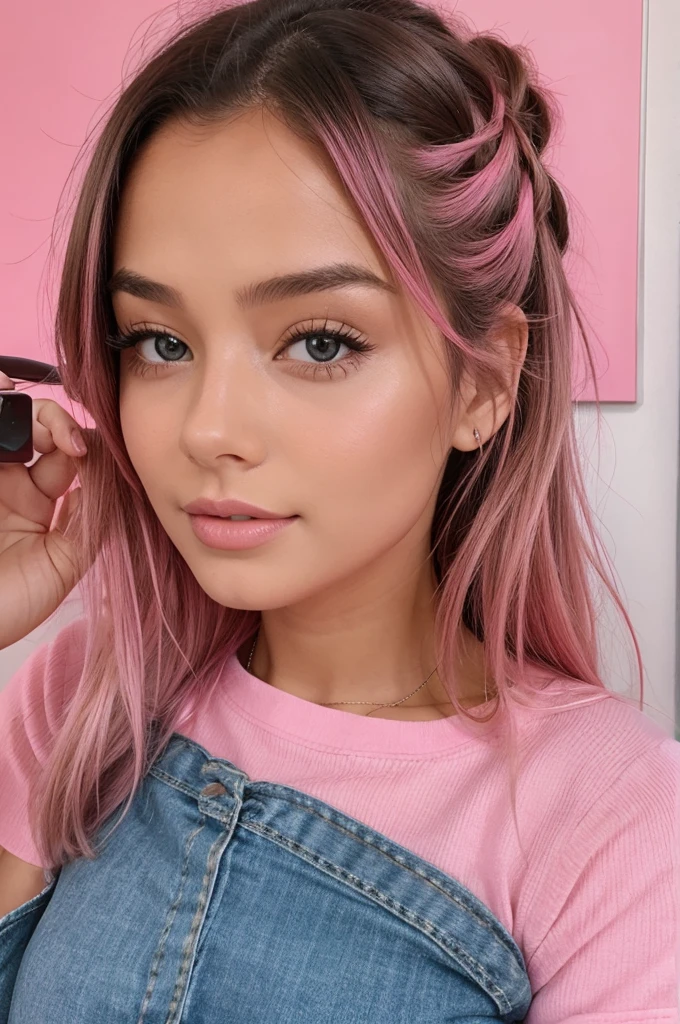Girl with pink braaaa 
