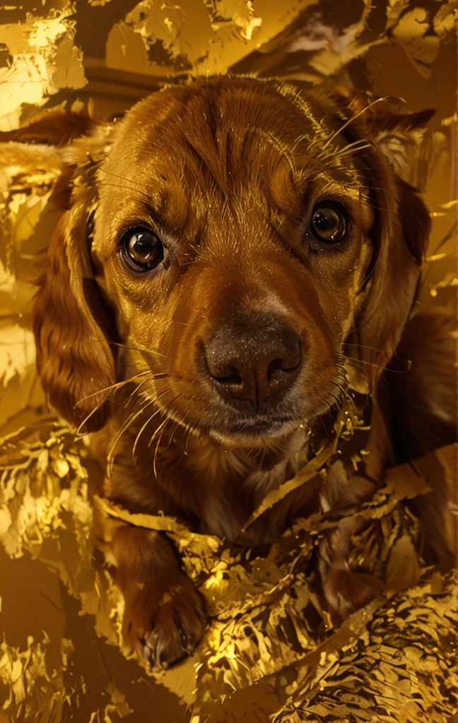 Dog made of gold