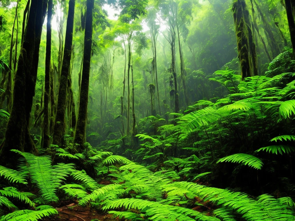 Thick rain forest