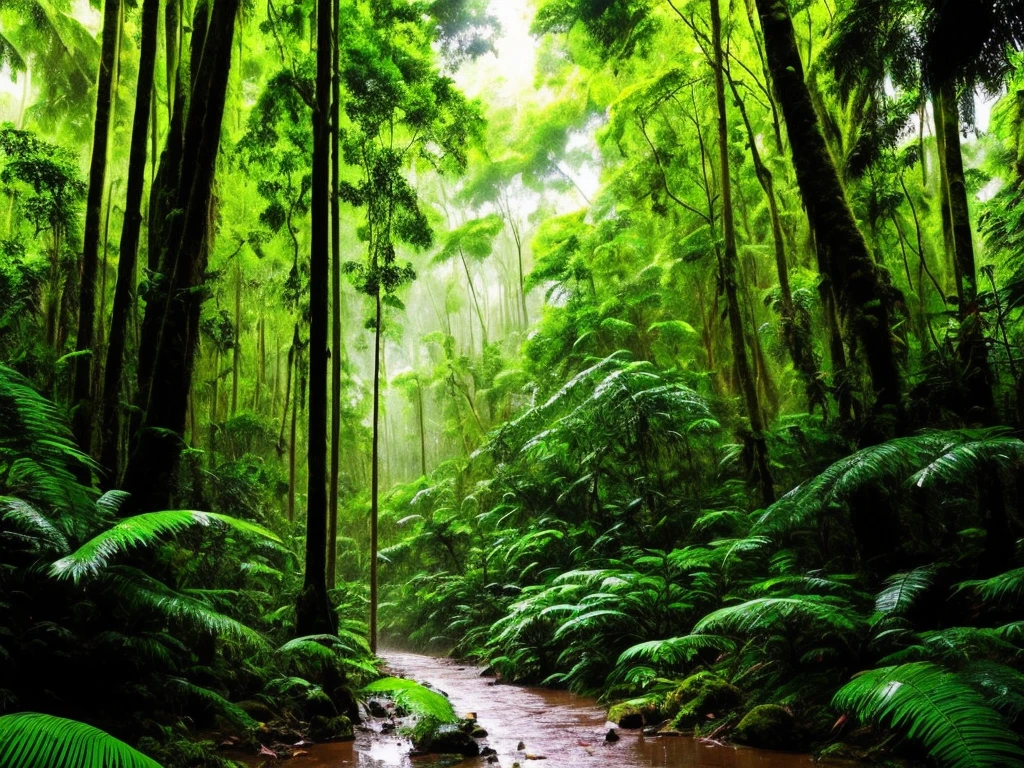 Thick rain forest