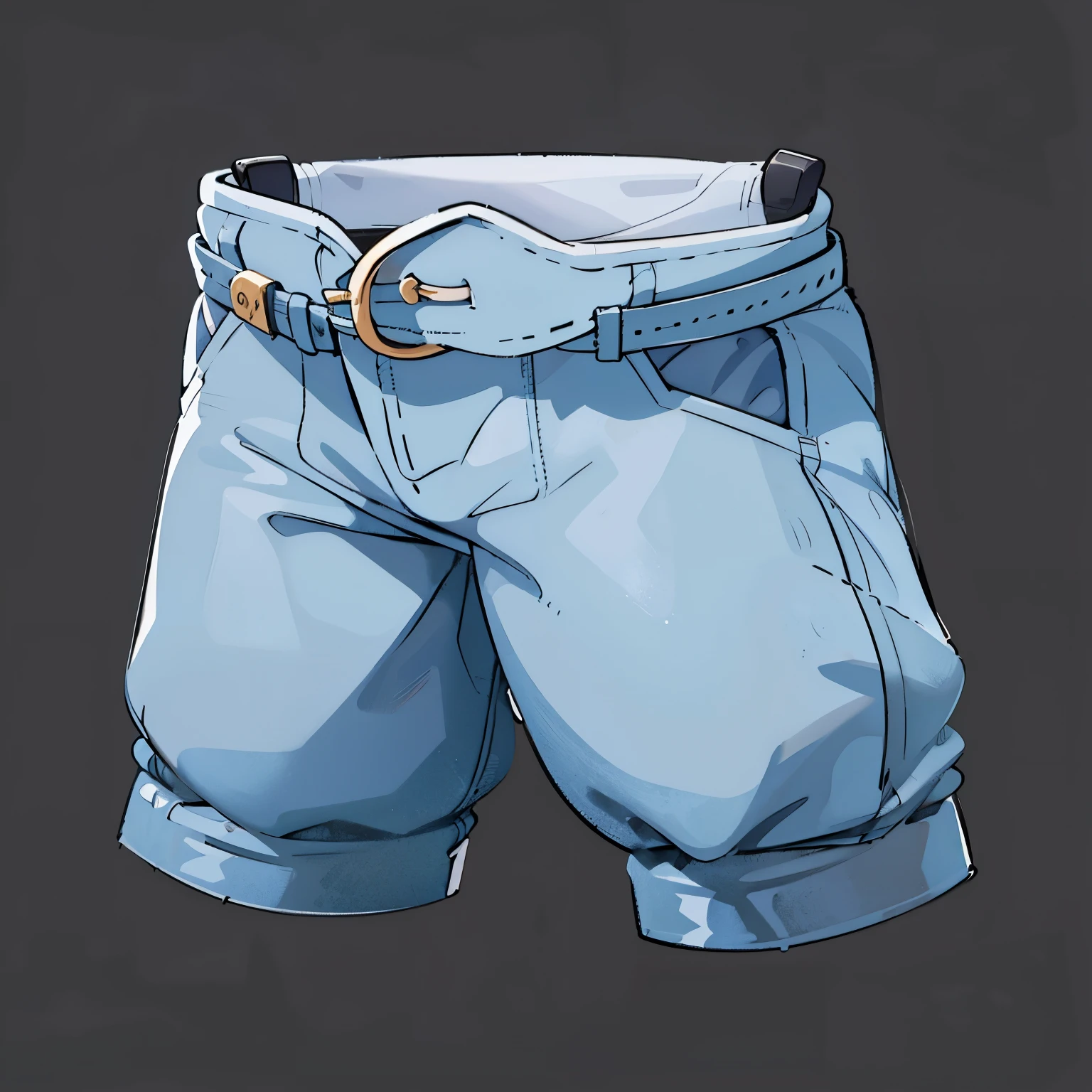 Cartoon，The shape is very simple，装备icon，middle Ages，Very ordinary work pants，Pants，icon，Side Description， masterpiece， Super detailed good quality