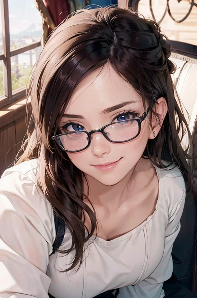 Masterpiece, 最high quality, high quality, High resolution, high quality texture, high quality shadows, High resolution, Beautiful details, Detailed CG, Detailed Texture, Realistic representation of face, Realistic, colorful, delicate, Cinematic Light, Side light, Lens flare, Ray Tracing, sharp concentrated, (1 Girl,concentrated:1.3), ( Intricate details, compensate, PureErosFaceV1:0.5), (細部まで美しいdelicateな顔, 緻密で美しいdelicateな瞳, Perfect  Proportions, Dense skin, Optimal ratio of four fingers to one thumb, Arms under chest, Modest chest, Wide Hips, Smooth upper abdomen, 30 years old, blue eyes, glasses,cabin attendant uniform,,white blouse,tight fitting black skirt,black stockings, study, wooden desk, wooden chair, secretary ,house wife,curvy,sweat,, gaze, the gaze of true love, lips of temptation, A look full of compassion ,a smile full of love, i love you, Acting lovey-dovey, air fortress hair, blonde hair, I love you so much I'm crazy,i love you