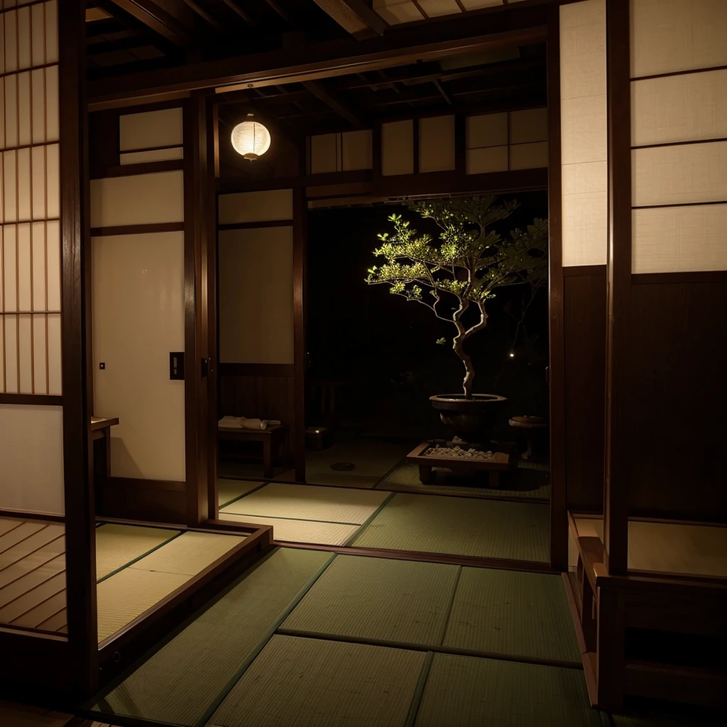 Japanese Place with moonlight landscape orientation