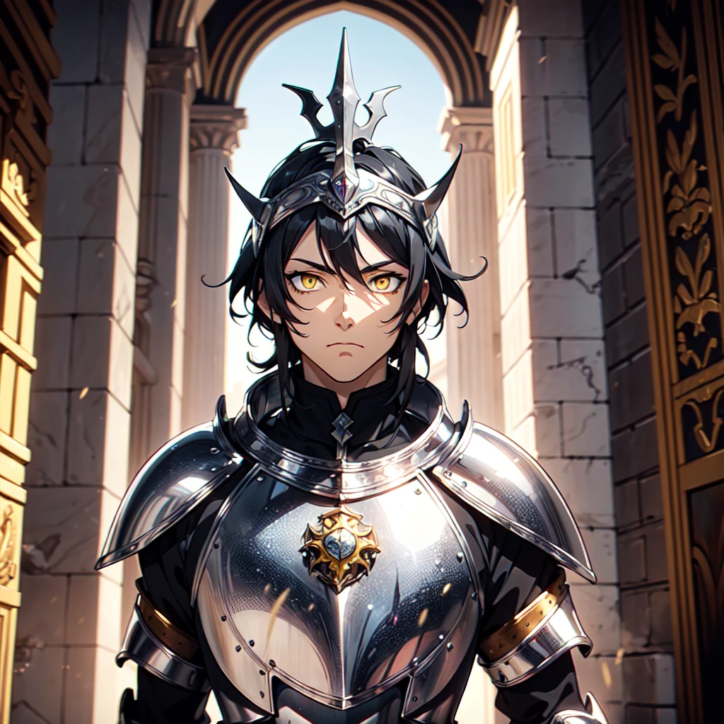128K Ultra High Definition,
128K Ultra High Quality,
128K Ultra High Resolution,
Best Definition,
Best Quality,
Best Resolution,
Perfectly Detailed,
Perfectly Designed,
Extremely Detailed,
Extremely Designed,
Hyper Detailed,
Hyper Definition,
Hyper Quality,
Hyper Resolution,
Masterpiece,
(((Anime))),
Body Shot,
(((Boy))),
Handsome,
Muscular Body,
(((Black Mid Hair))),
(((Yellow Eyes))),
(((Silver Warlord Armor))),
(((Inside Of Medieval Royal Palace Background Scenery))),