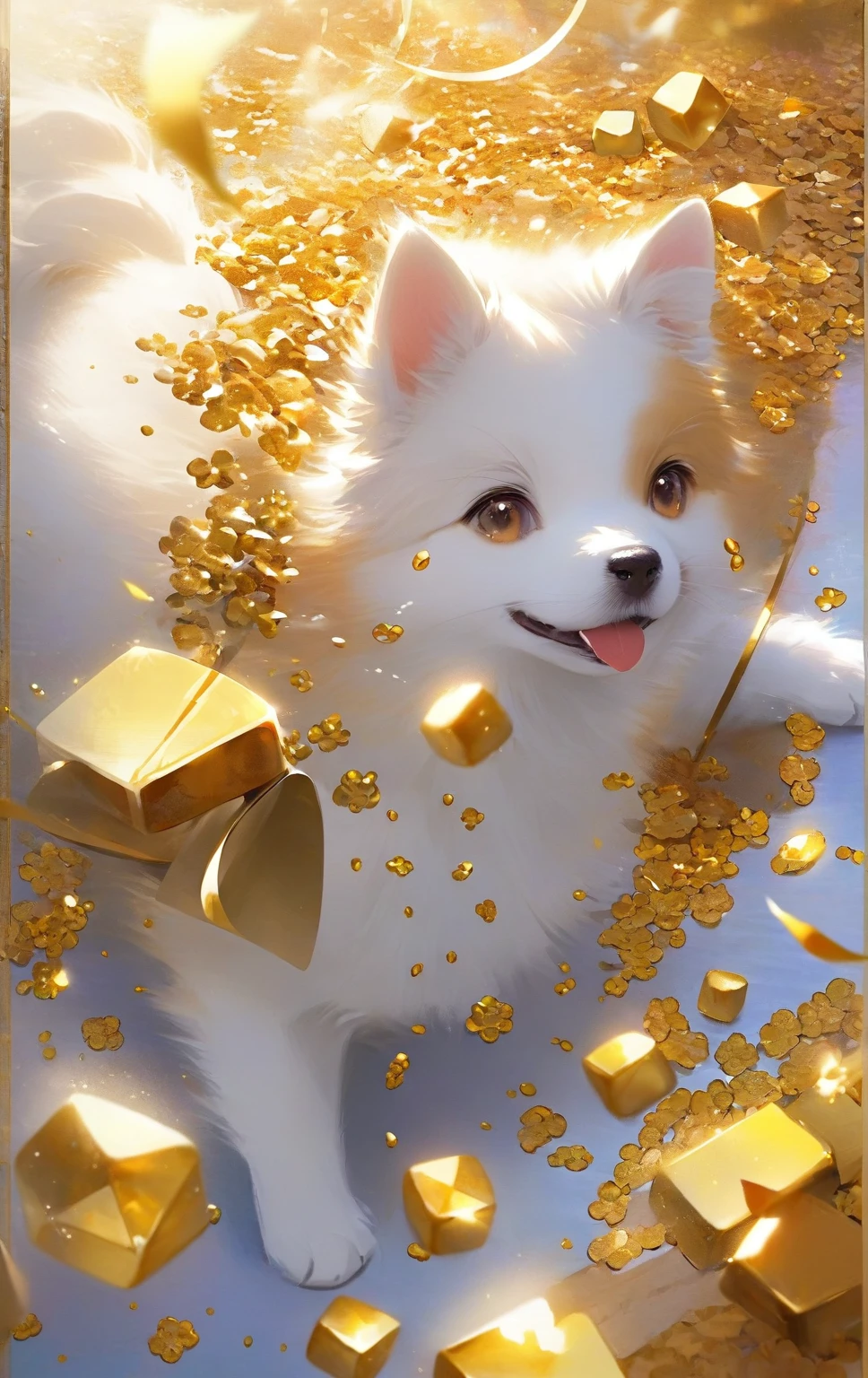 Dog made of gold