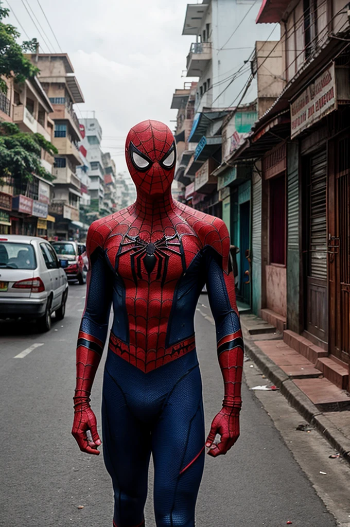 Spiderman in indian streets