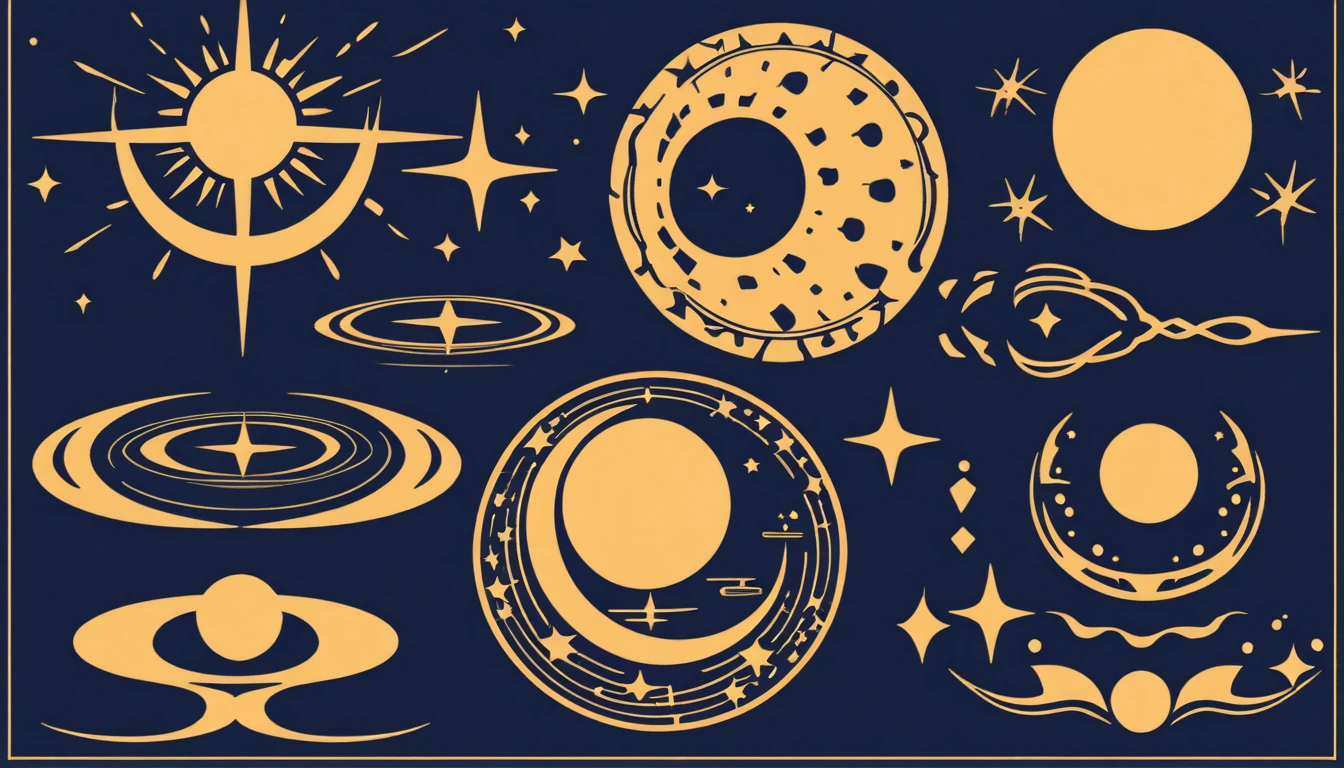background,vector Design,sun and moon,