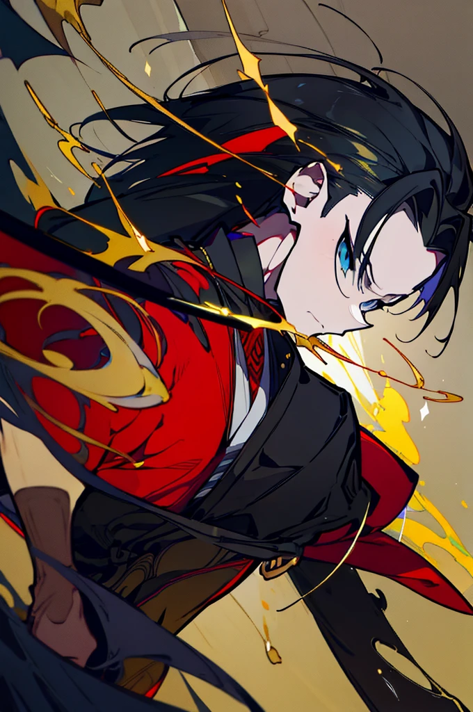 a close up of a person with a sword and a guy with a red dress, handsome guy in demon slayer art, best anime character design, detailed anime character art, anime character; full body art, anime character design a death god, character adoptable, handsome japanese demon boy, golden + concept art, official character art, onmyoji detailed art, beautiful male god of death a close up of a person in a black dress with a gold belt, flowing white robes, white haired deity, genshin impact character, golden-black robes, picture of a male samurai and death god, d&d dark sun character art, official character art, portrait of ororo munroe, holding a katana, holding a katana, holding a katana, holding a katana, holding a katana,golden effects, golden effects, effects, golden effects,black hair, black hair, black hair, black hair, black hair, golden effects, golden effects, BLUE eyes, BLUE eyes, BLUE eyes, BLUE eyes, Full body, Full body, Full body, Full body