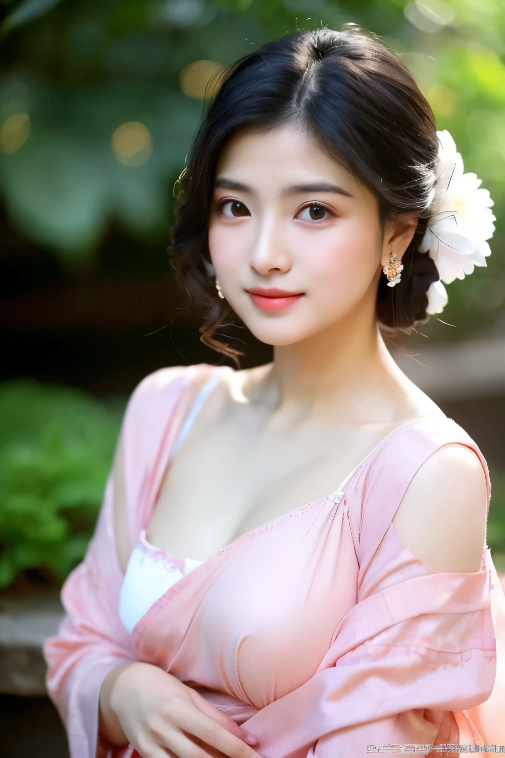 ((best qualityer)), ((work of art)), (detailded), face perfectCertainly! Here is a detailed prompt for creating an image of a 24-year-old girl with the described features:
---
A 24-year-old girl with white skin and black hair stands gracefully, exuding a natural glow. Her light pink lips are soft and delicate, adding to her youthful charm. She is wearing a traditional chudidar, which complements her elegant appearance. The chudidar is intricately designed, with subtle patterns that highlight its cultural significance. Her hair falls in gentle waves around her face, framing her features beautifully. The setting is softly lit, enhancing her radiant complexion and giving the entire scene a serene and peaceful ambiance.
---
This should give a clear and vivid description to guide the creation of the image. Clear clivage big anf tits also have big ass