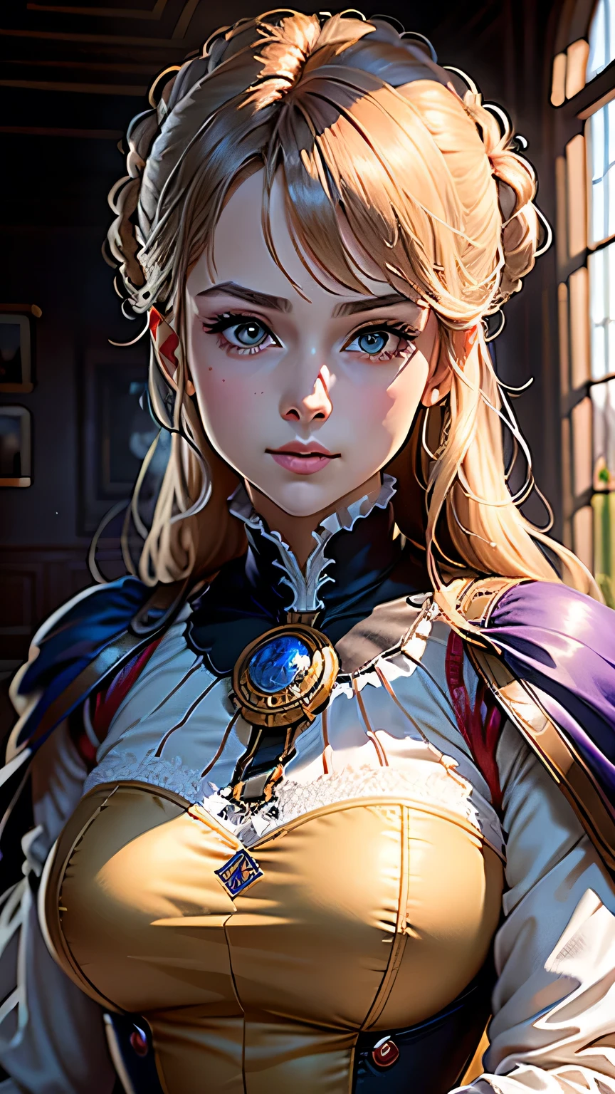 masterpiece, Highest quality, (8K wallpapers incorporating highly detailed CG), (Highest quality), (Best illustrations), (Best Shadow), (Stable Diffusion Model), Violet Evergarden, Sparkling, beautiful, victorian style bedroom, Dynamic Lighting, Written boundary depth､((Upper body portrait))､Upper body portrait
