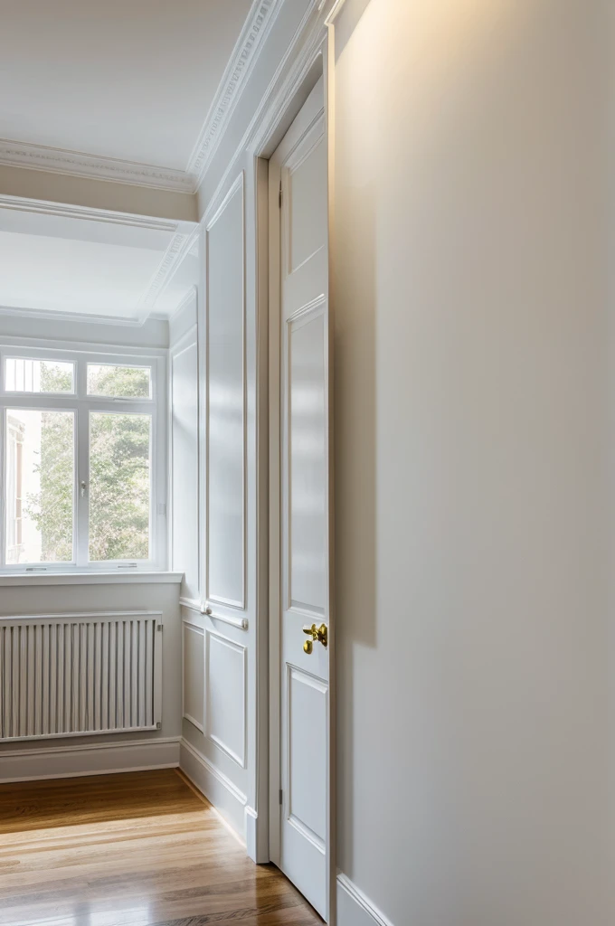 White profile lighting on an interior wall of a mansion