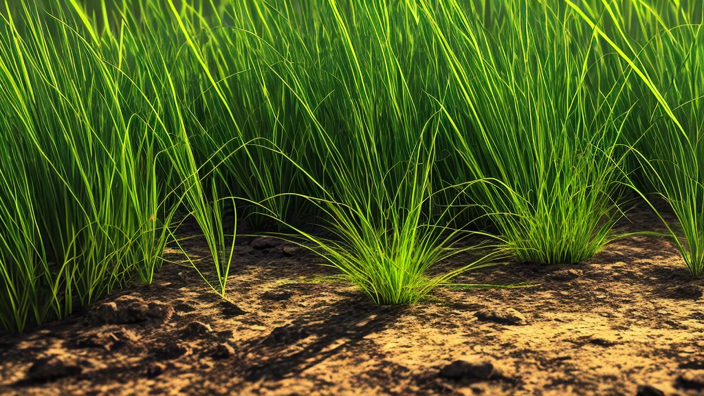 citronella grass with oil distilation plants on the back, Very pleasant, Aesthetic, calm, scenic. Photorealistic, 8K  UHD, Studio quality, Ultra photo realsisim, max detail, massive scale, Post-processing, Realistic, Photorealism, Photoshop, Photography, Detailed, Cinematic lighting, landscape, panoramic, landscape, Ray traching, cinema4d