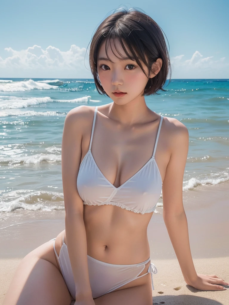 1girl, solo, cute japanese girl, (loli), short hair, break,,
(highest quality), (RAW Photos), (8k, RAW photo, best quality, masterpiece:1.2), (realistic, photo-realistic:1.4), (extremely detailed 8k wallpaper), highest quality, masterpiece, High resolution,
in the beach,
