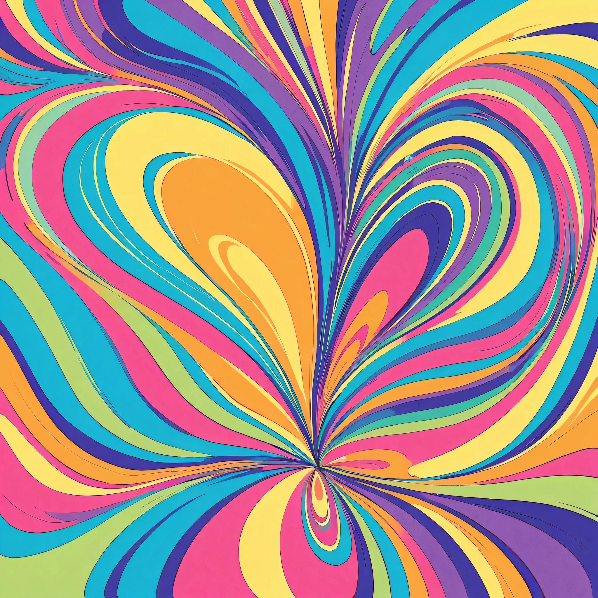 Kei Mochizuki style, Simple Line Initialism,Abstract art,Urban Background, colorful hearts ,No people