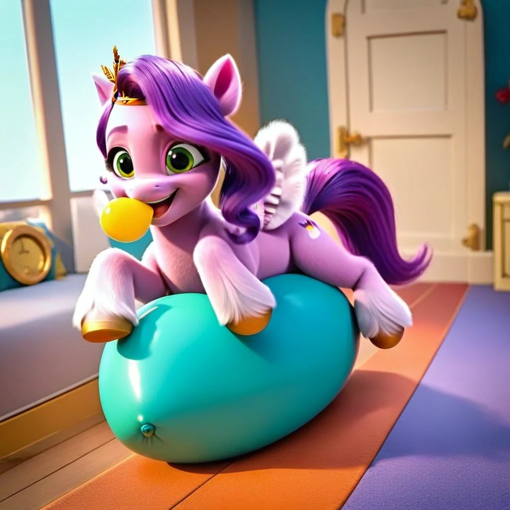 score_9, score_8_up, score_7_up, score_6_up, score_5_up, score_4_up,
female, pegasus, Pipp Petals, solo, looner, nonpop, balloon nonpop, detailed background, party, selfie, fanservice, plot, balloon fetish, balloon support, 3d, hd, 4k, solo,
safe, rating safe,
spread legs, plot, blowing up balloons, balloon blowing, wide hips, arched back, overinflated balloon, tight balloon, necked balloon, translucent balloon, white star print on balloon, balloon inflation,
motion blur, bouncing, squeaking, noisy, loud,
My Little Pony: Make Your Mark, My Little Pony: A New Generation, cinematic, dynamic angle, depth of field, bloom, subsurface scattering
