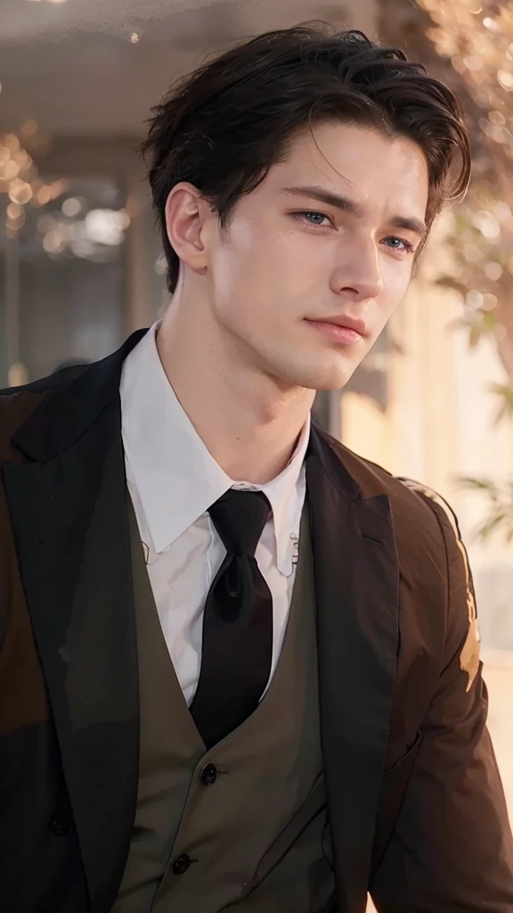 1 man, Matthias von herhardt from the manhwa cry or better yet beg, Handsome, Webtoon, realistic, ultra realistic, hd, 8k