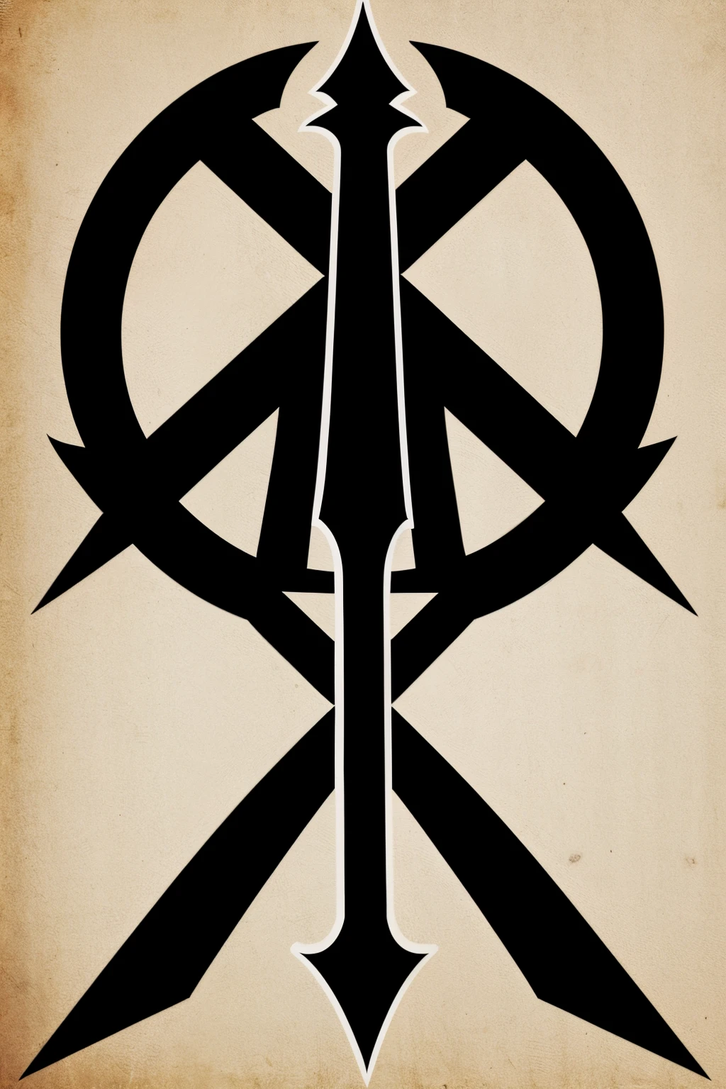 Logo, Gaming, Tribal Design, God Eater, Swords, Axe, Shield, Arrow, Bow, Great staff, Spear, Black, Letter G, G, Black Background
