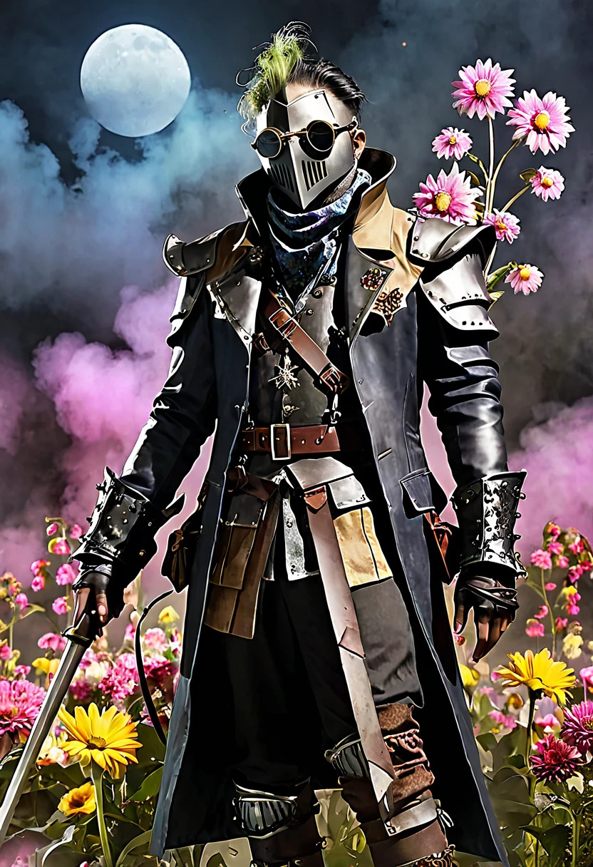 The first knights, Flowers for the Faded, Moonchild, Punked Steam, Spy, Zombie, Wizard, Vintage outfit --ar 4:5 --s 231 --c 14 --w 1058