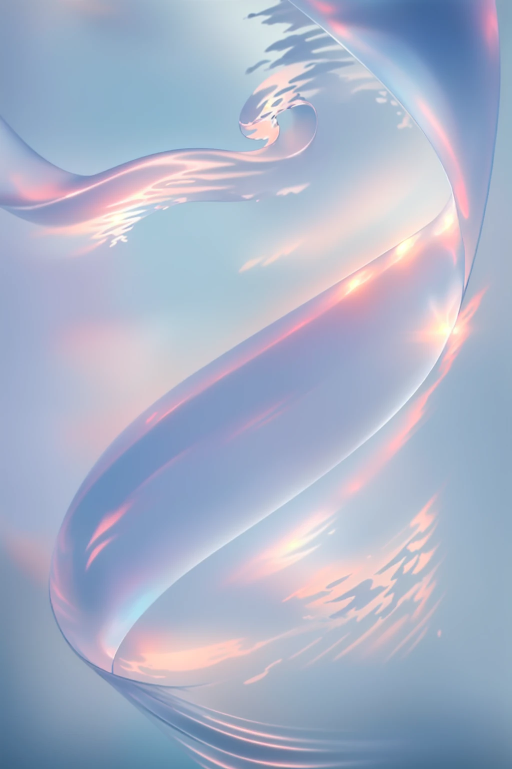 (masterpiece, best quality:1.2), sichou,A translucent ribbon,Glass texture,high quality,OC Renderer