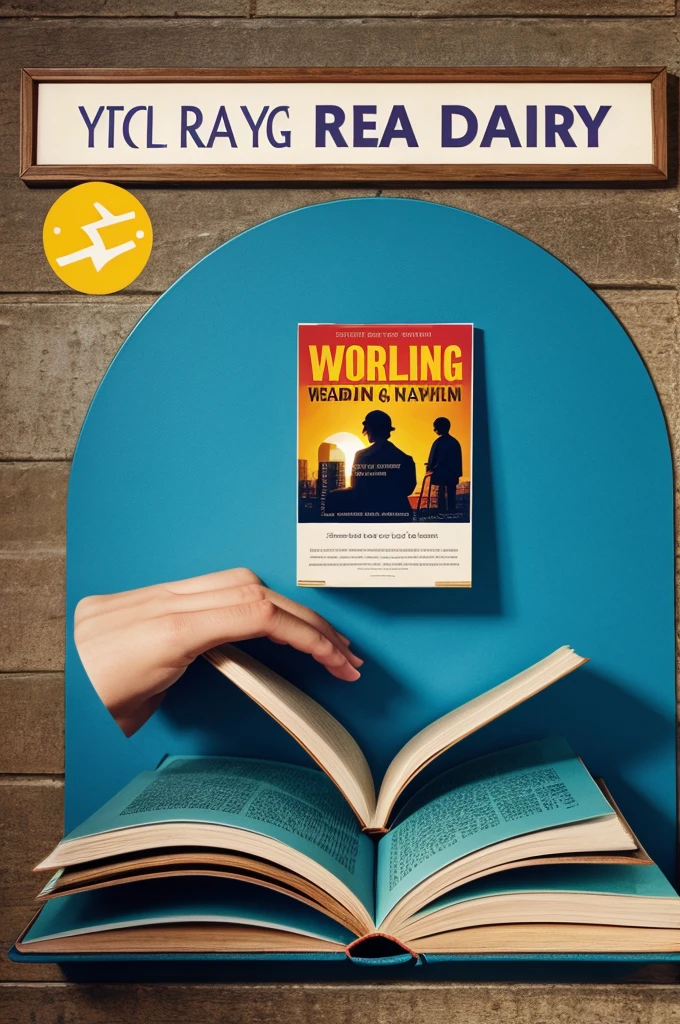 World reading day poster, background images books
