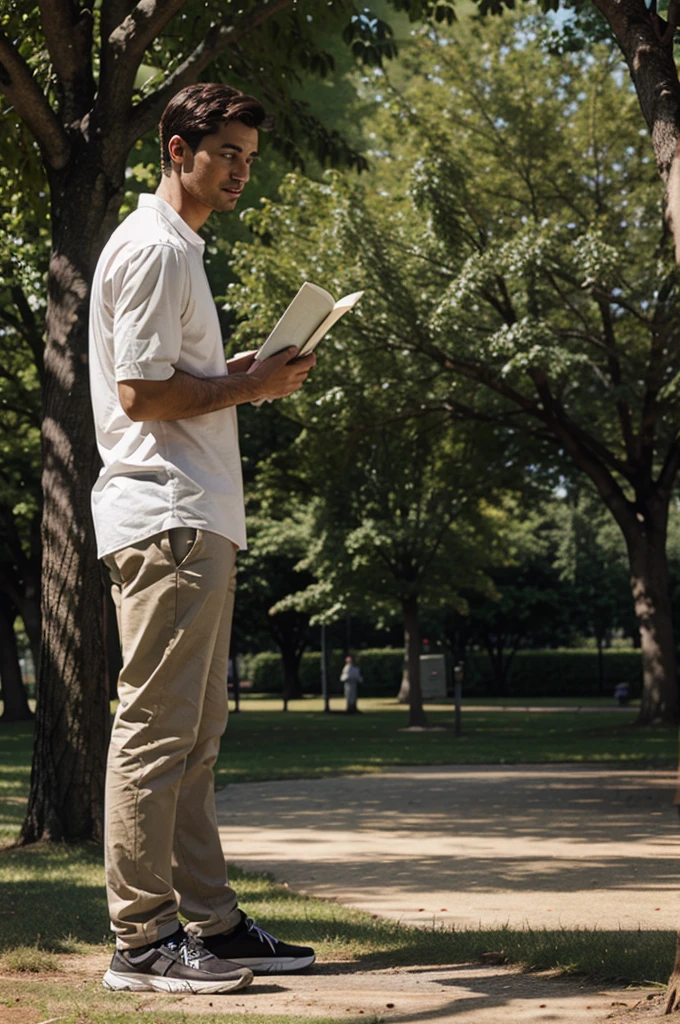 sketch of a man in the park