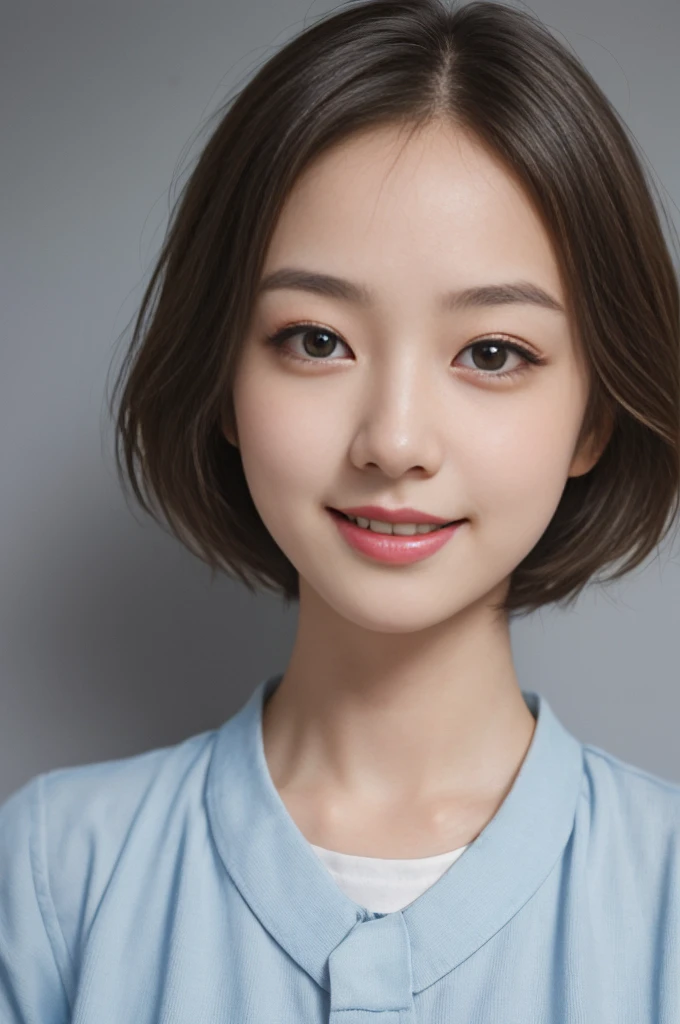 (Highest quality、4K、masterpiece:1.3), Surreal, Ultra detailed face, Detailed lips, Detailed eyes, double eyelid, break,
1girl, solo, Cute Japanese girl, realistic Japanese cute, girl,12 years old, (short hair:1.5), smile,(scrawny:weight1.5), break,