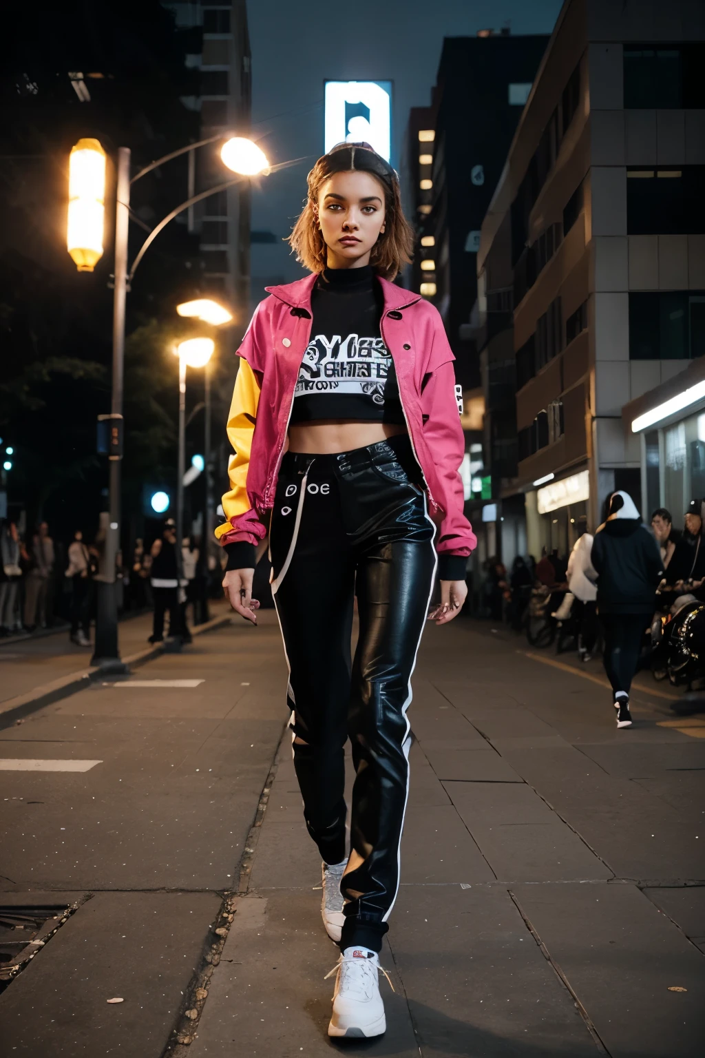 Create a logo for 'StyleSync', a brand of urban fashion that combines style and synchronization. The logo should reflect modernity, creativity, and a unique connection with the young, trend-conscious audience. Vibrant colors and dynamic shapes can be explored to convey energy and style.