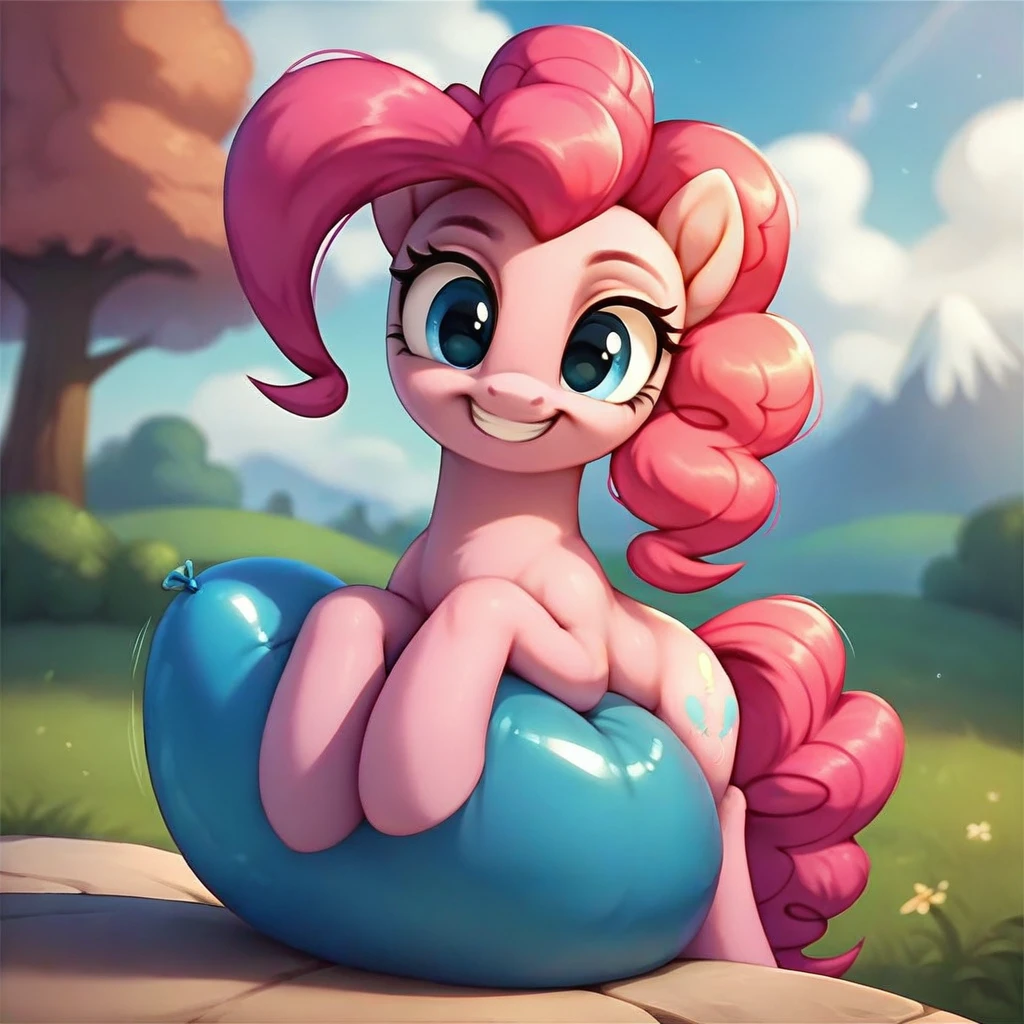 cinematic film still score_9, score_8_up, score_7_up, score_6_up, score_5_up, score_4_up, Digital art, cute, 
Pinkie Pie, earth pony, muscular, smirking, feral,
rating_questionable,
meadow, 
(balloon fetish, looner, sitting on a balloon, balloon sitting:1.2), 
(detailed balloon, one balloon, sitpop:1.3), 
thick thighs, balloon fetish, sitting on a balloon, one balloon, too heavy,
(tied balloon, tight balloon, necked balloon:1.2), 
foreshortening, depth of field, motion lines, 
emphasis lines, impact emanata,
screencap,  . shallow depth of field, vignette, highly detailed, high budget, bokeh, cinemascope, moody, epic, gorgeous, film grain, grainy