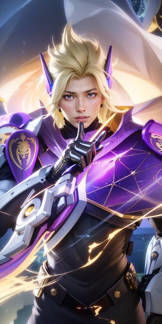 masculine male, masterpiece, ((perfect eyeest quality, (semirealism:1.9), beautiful lighting, (extremely detailed CG unity 4k fhd wallpaper), High Detail, Sharp focus, dramatic outdoors, 1 boy ,19 years old, blue hair, light purpel eyes, smile, Ultra realistic man with brown hair wearing golden armor made of gleaming Sagittarius gold covering his entire body with long wings reaching to the knees made of gleaming gold with golden texture made of gold, Golden bow in right hand and golden arrow in left hand, com raios dourados no do corpo todo, Durante a noite, inspiration from the Japanese anime Saint Seiya, armadura ultra detalhada e realista, ultra realista e detalhada.