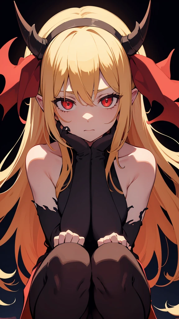 Carefully draw the face 5 girl High-quality faces in anime style a blond Shiny black full body suit Red lines all over the body seductiv a smile Morrigan Aensland Lying down