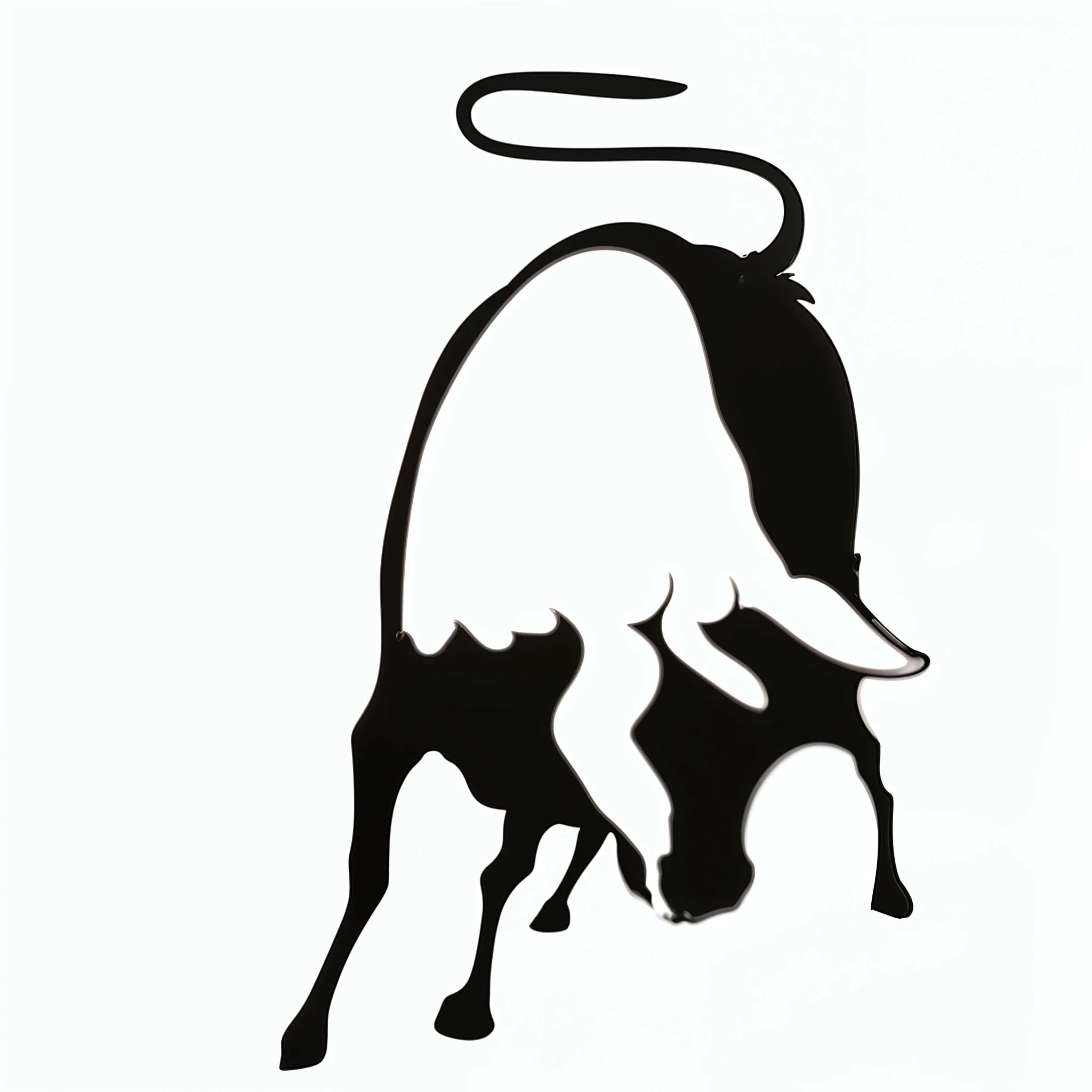 DonM0n3L1n3 one line drawing, fusion of hantu garam,cow <lora:DonM0n3L1n3:0.8>