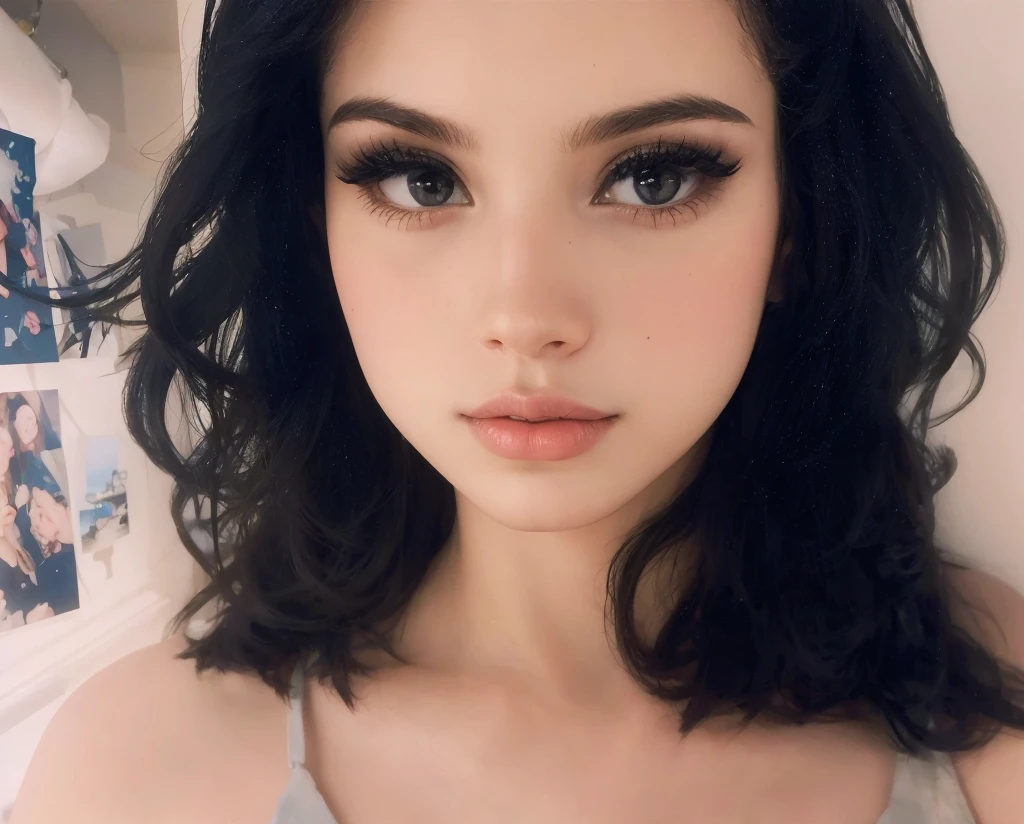 Beautiful girl with big lips