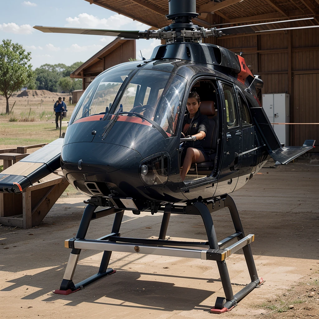 Design a helicopter to transport and collect animals. 