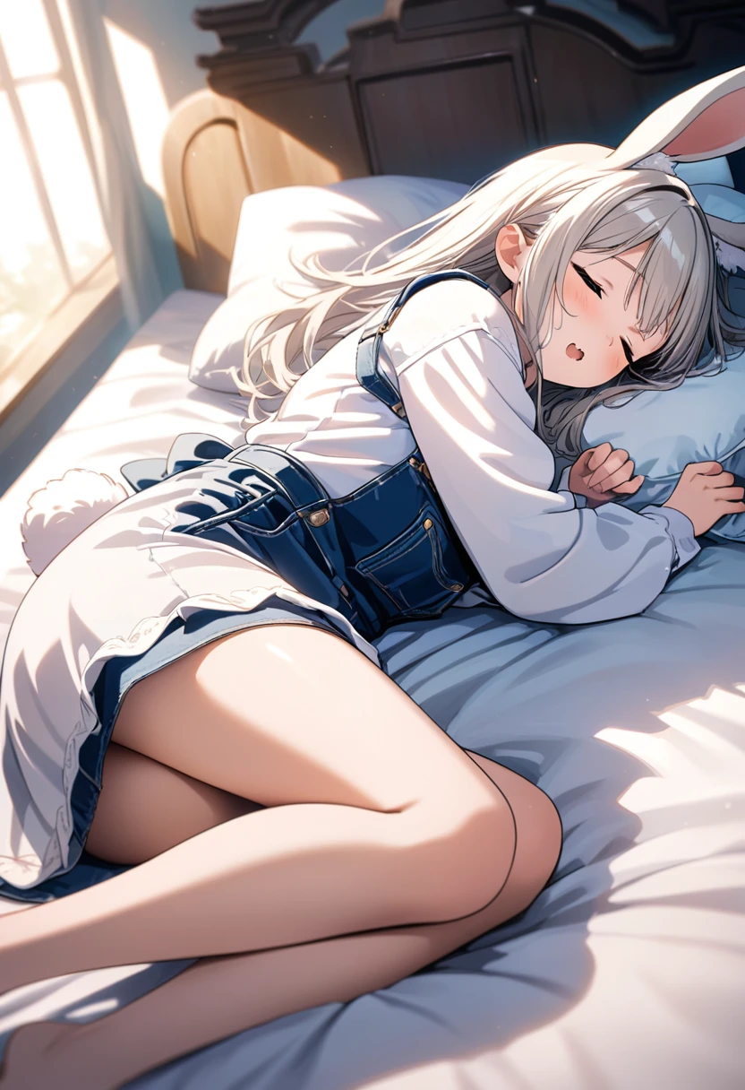 (8k, 最high quality)、Ultra-high resolution、Adorable、最high quality, Absurd beauty, 最high quality, Ultra-high resolution、((Braided Hair))、uniform、 ((Sleeping with eyes closed)) ,Cute Characters, Most detailed, high quality、(missionary, boy, penis,vaginale, ass pov, sex, nsfw)、nose blush、steam、Shiny Hair、Very fine and beautiful bright eyes、be scared、Very detailed, clear and beautiful face, 、 (Sleeping with eyes closed) 、Awards, Anatomically correct、((Attacked in his sleep)), out of frame