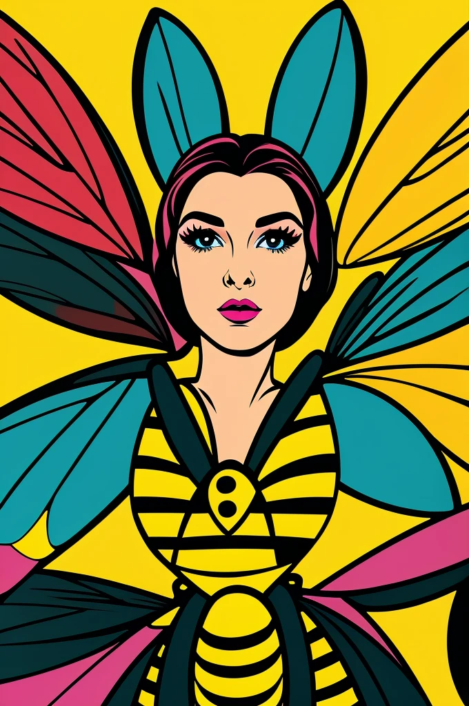 Melipona bee in pop art style