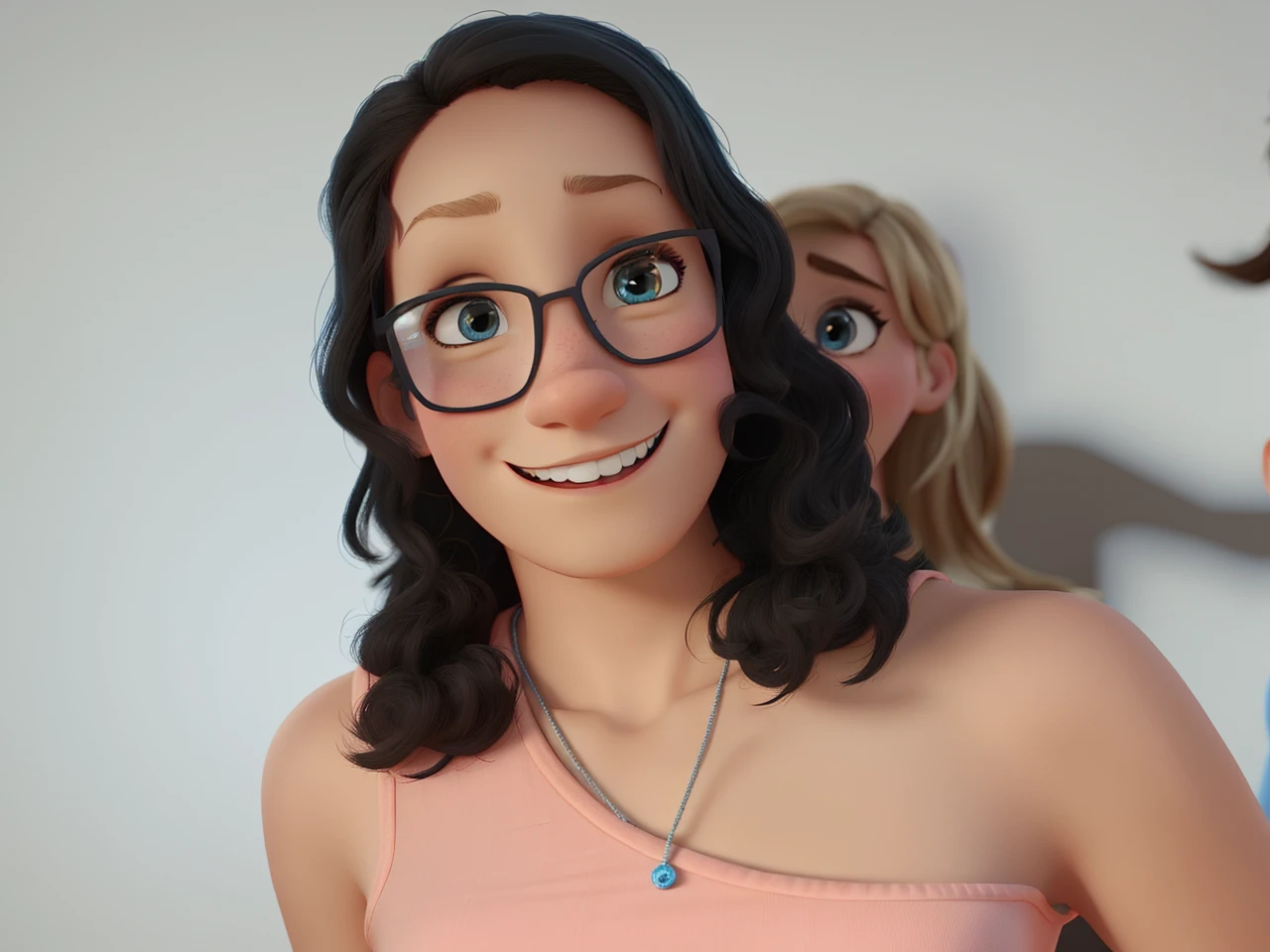 one men, A and a woman in the style of Disney Pixar, high qualiy, best qualityer