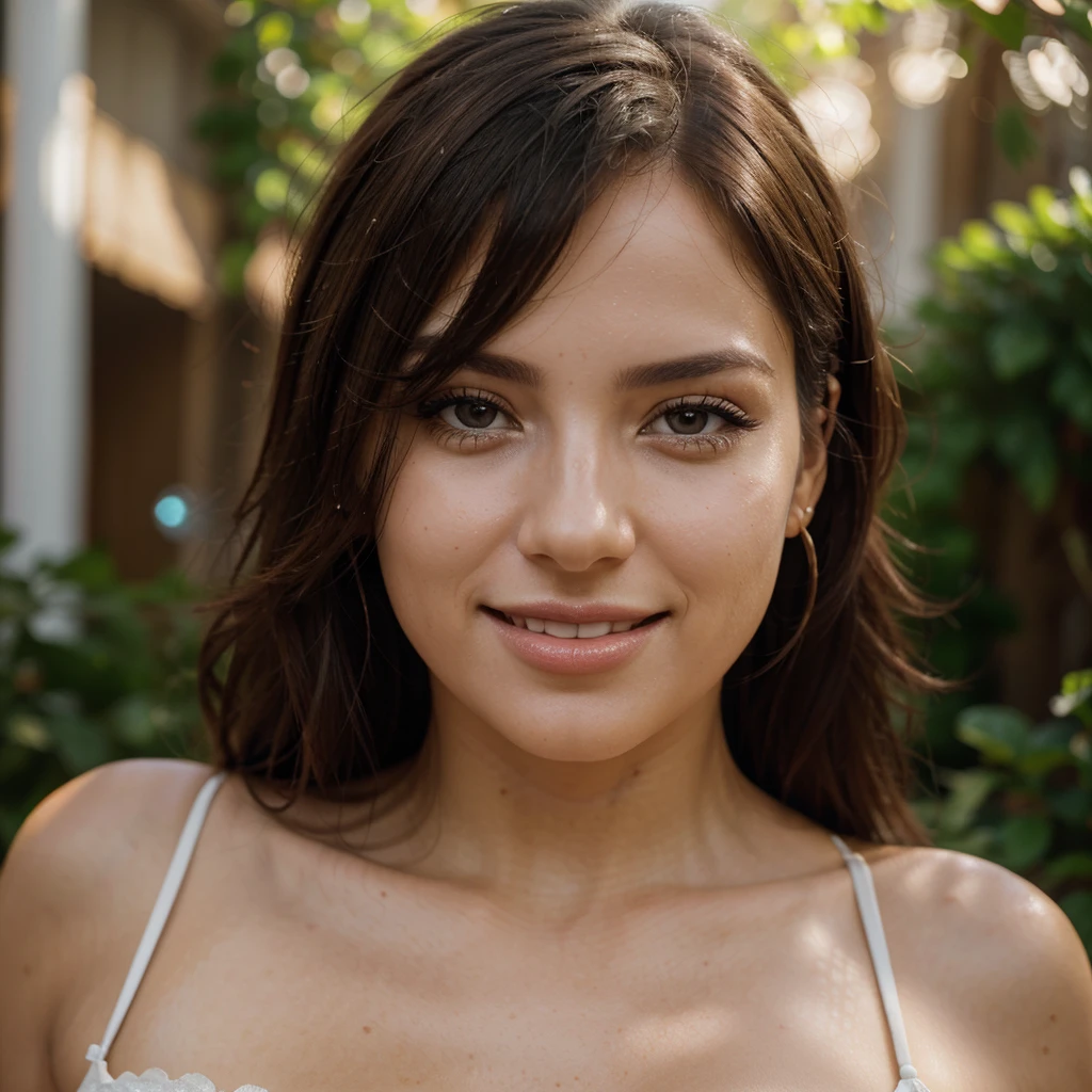 a beautiful argentine woman, (a woman eating a candy) , smiling at the camera, detailed face, beautiful and sexy woman, taking photos for instagram, 1girl, delicate facial features, whole body, highly detailed, photorealistic, 8k, realistic, masterpiece, very high quality, gorgeous eyes, lush eyelashes, lovely lips, perfect skin, elegant expression, fashionable outfit, natural lighting, warm color tones, cinematic composition, shallow depth of field, bokeh background