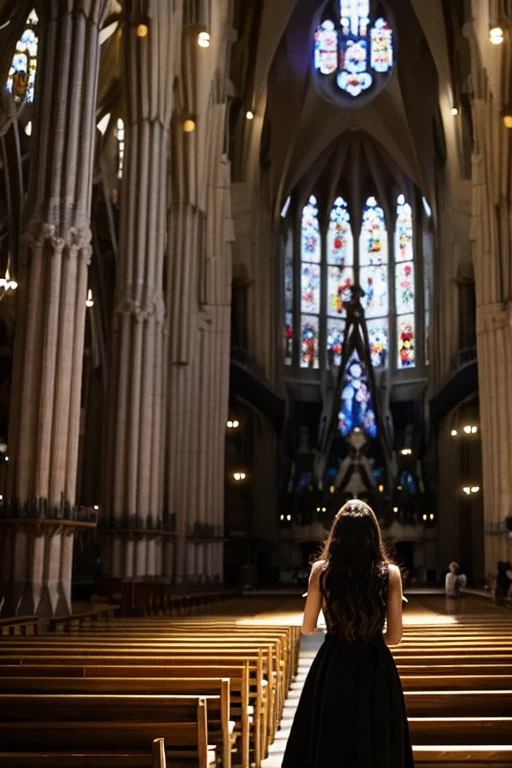 Sarah Brightman singing inside the Sagrada Familia church.