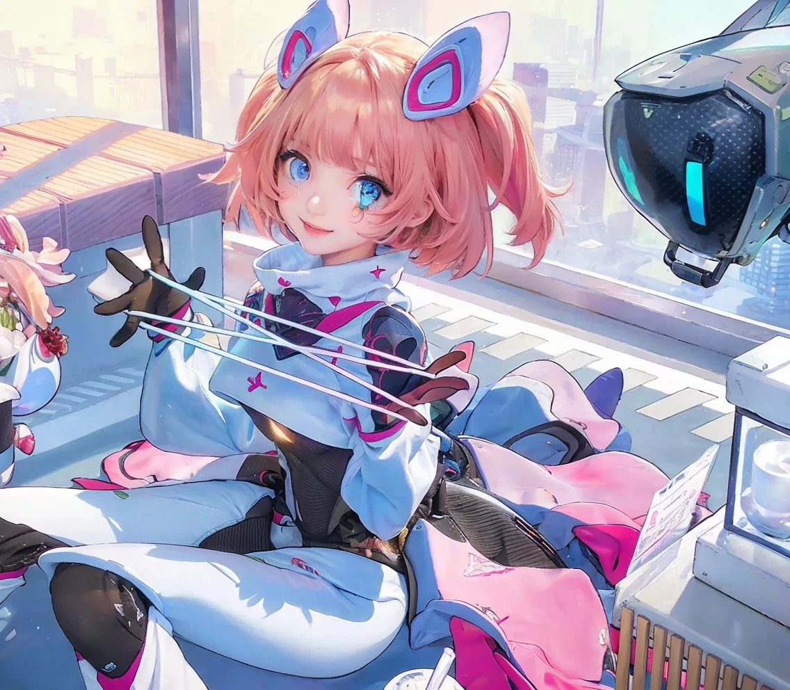 (best quality,4k,highres,masterpiece:1.2),ultra-detailed,realistic:1.37,aesthetic,portrait,casual,fashion,Asian girl,beautiful detailed eyes,beautiful detailed lips,slim body,city street,hoodie,leggings,rear view,mid upper body photo,looking at camera,cute smile,shallow depth of field,vibrant colors,soft lighting.