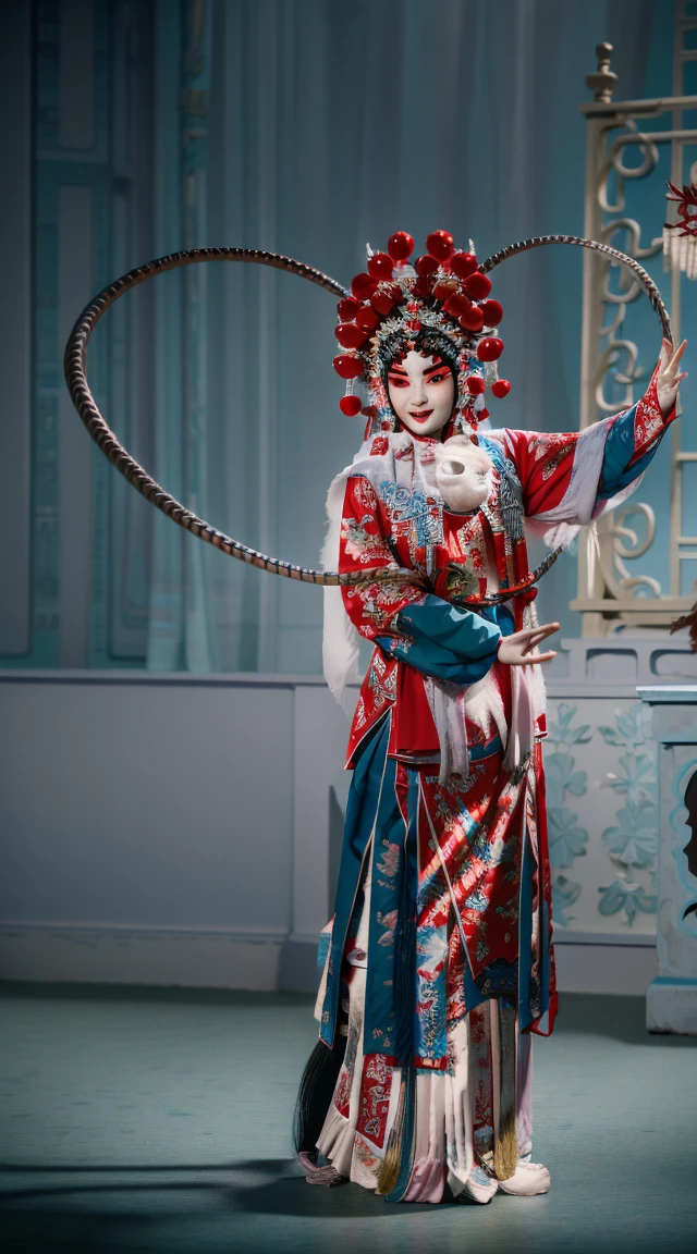 masterpiece, best quality, masterpiece, best quality, 1 Girl,  Peking Opera,Qibi