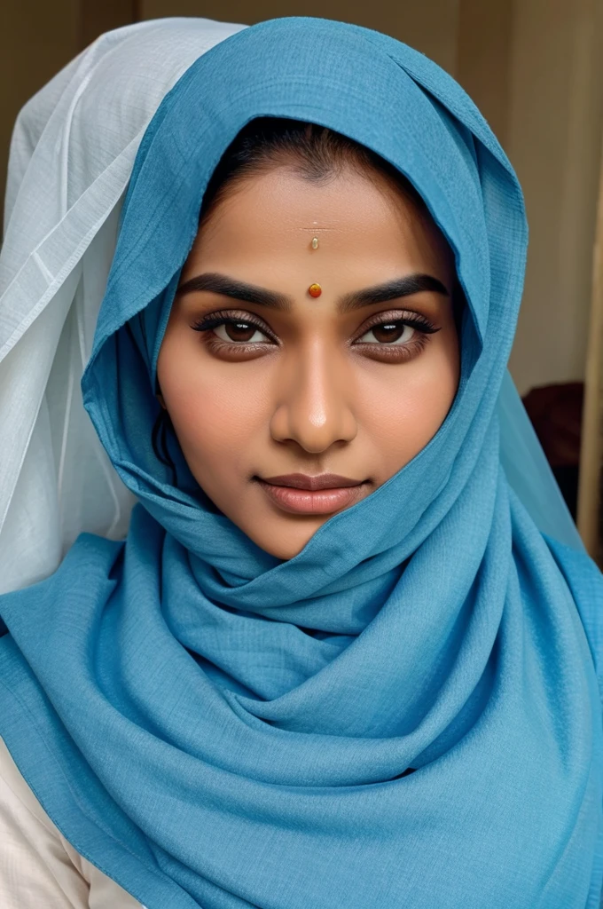 An Indian muslim aunty wearing hijab