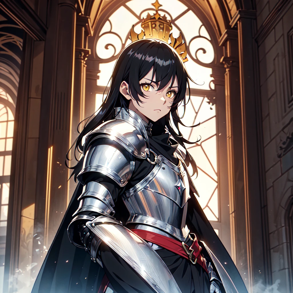 128K Ultra High Definition,
128K Ultra High Quality,
128K Ultra High Resolution,
Best Definition,
Best Quality,
Best Resolution,
Perfectly Detailed,
Perfectly Designed,
Extremely Detailed,
Extremely Designed,
Hyper Detailed,
Hyper Definition,
Hyper Quality,
Hyper Resolution,
Masterpiece,
(((Anime))),
Body Shot,
(((Boy))),
Handsome,
Muscular Body,
(((Black Mid Hair))),
(((Yellow Eyes))),
(((Silver Warlord Armor))),
(((Inside Of Medieval Royal Palace Background Scenery))),