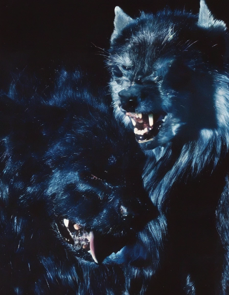 wolf in dark forest