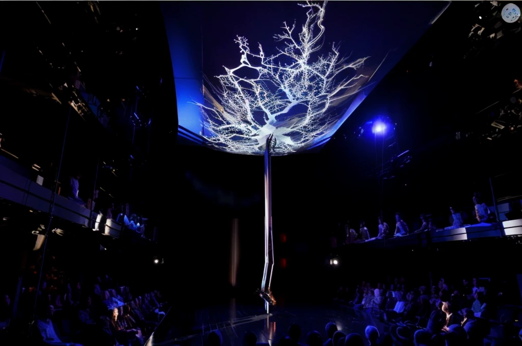 Stage concept scene，Hand-drawn style，Thick coating