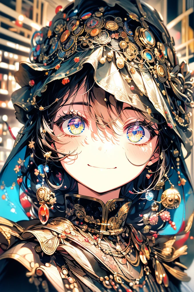 (masterpiece, highest quality, highest quality, (No text), Beautiful and aesthetic:1.2),No text,アニメ、 BREAK,One Girl,Short black hair Beautiful eyes Red eyes Beautiful girl cool smile Black Coat mini skirt whole body Night view Beautifully detailed face and eyes、Detailed eyes and face、Intricate details, Ergonomically correct depiction of five fingers, 繊細なsmile