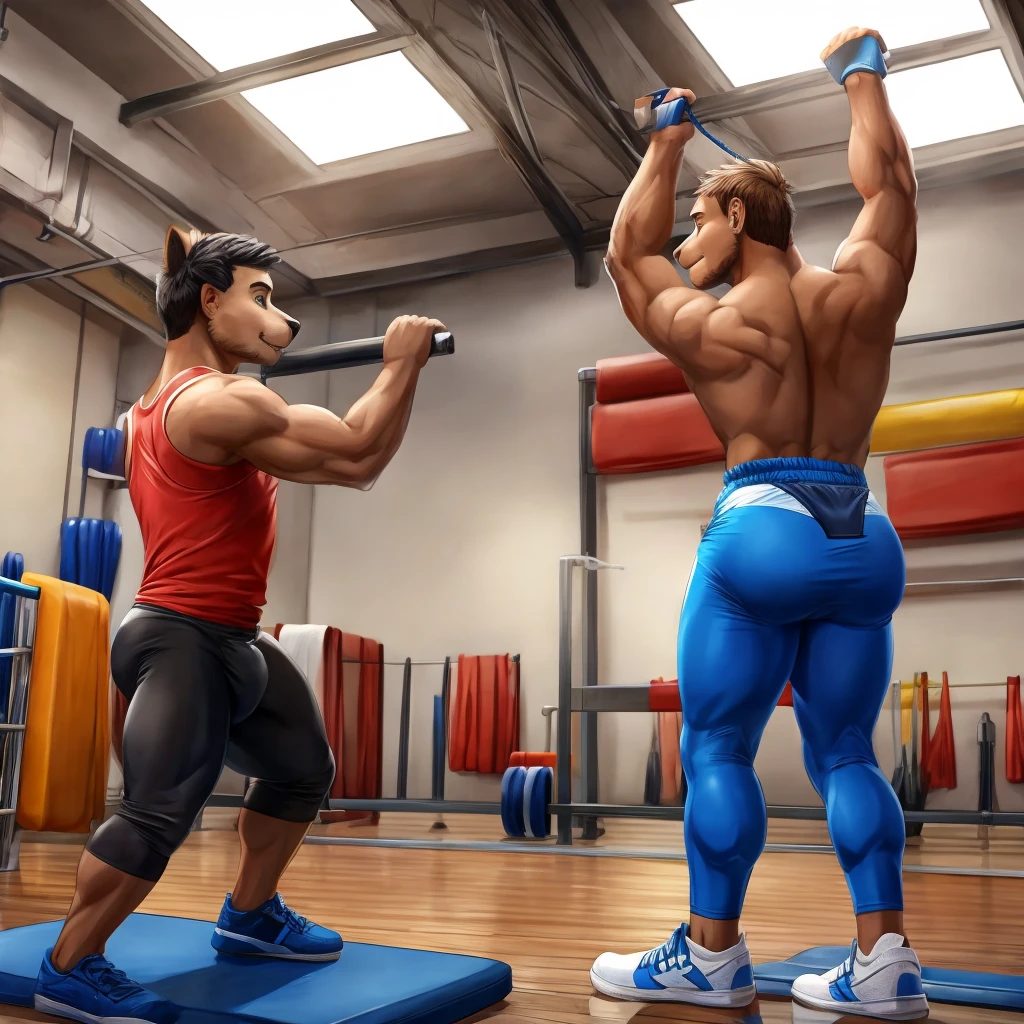 Furry wearing wet pull-ups training pants diaper