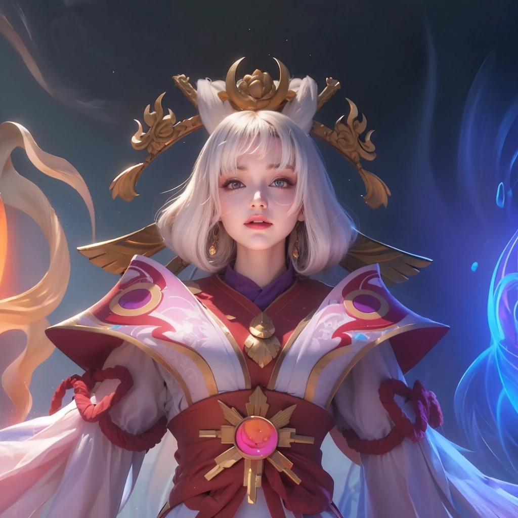 official art, unity 8k wallpaper, ultra detailed, beautiful and aesthetic, beautiful, masterpiece, best quality, (ecstasy of flower:1.2), dynamic angle, the most beautiful form, elegant, a brutalist designed, vivid colours, romanticism, atmospheric, warm smile, bright eyes detailed eyes, thick line art, dream scape, stairs to heaven